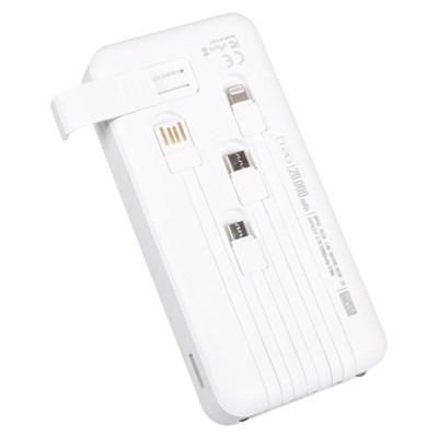 POWERWAY T20 KENDİNDEN KABLOLU DİJİTAL EKRAN 20.000 MAH BEYAZ POWERBANK
