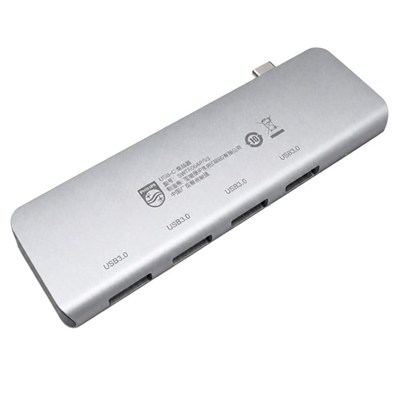 Philips SWR1604P/93 USB-C to 4 Port USB 3.0 Ultra İnce Alüminyum Hub Çoklayıcı
