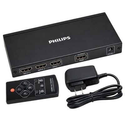 Philips SWR9101W/93 HDMI Quad Multi-Viewer 4-Giriş 1-Çıkış Ekran Bölücü ve Seçici Switch
