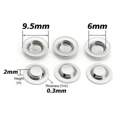 PowerMaster 18650 Lityum Pil Pozitif Kutup Ucu 9.5x6.0x2.0x0.3mm (50li Paket)