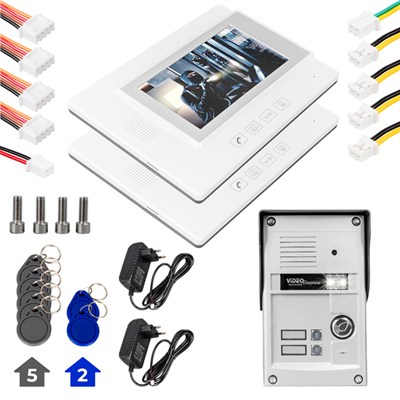 PowerMaster 37T2 2 Daire 7 NFC Destekli Görüntülü Kapı Zili Interkom Akıllı Ev Güvenliği Sistemi