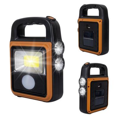PowerMaster HS-8020C COB LED Solar 4 Kademeli Şarjlı El Işıldak Feneri - USB Çıkışlı Powerbank