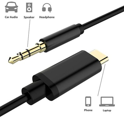 PowerMaster JH-007 Type-C to 3.5mm Aux Ses Kablosu Telefon ve Laptop Uyumlu