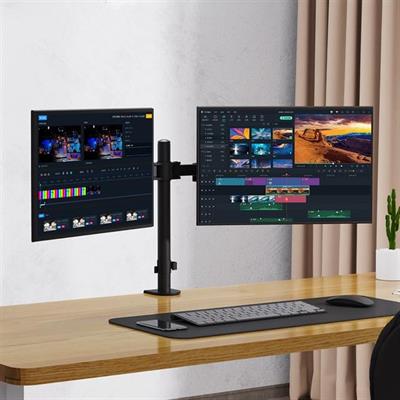 PowerMaster PM-052 13-27 Mekanik Çift Kol LCD-LED Gaming Monitör Tutucu Masa Stand Askı Aparatı