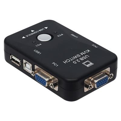 PowerMaster PM-12690 2 Kanal VGA KVM Switch (2 Bilgisayarı Tek Elden Yönetin)
