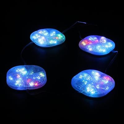 PowerMaster PM-14702 12 Volt 3 Watt RGB Yanıp Sönen Çakar 6565-2835 Modül Led 65x65x12mm