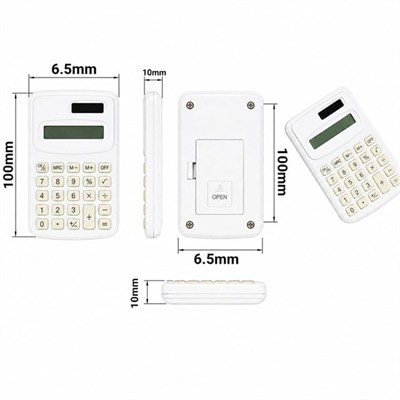 PowerMaster PM-25423 Beyaz Mini Hesap Makinesi