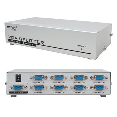PowerMaster PM-2553 8 Port VGA Dağıtıcı Çoğaltıcı Splitter 9 Volt Adaptörlü 1920X1440 250Mhz