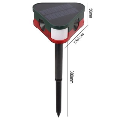 PowerMaster PM-26949 Ultrasonic Sesli Siren Hayvan Kovucu Alarm Cihazı Solar Panelli