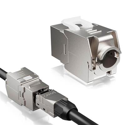 PowerMaster PM-29567 CAT7 10Gbps Toolless Keystone Jack Full Metal Zırhlı Konnektör