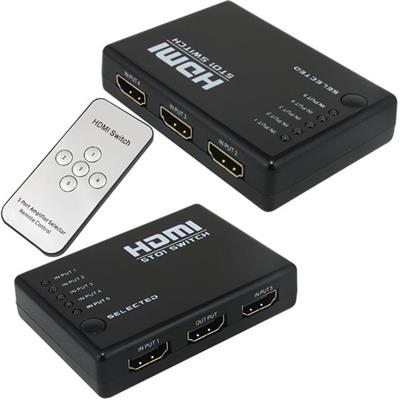PowerMaster PM-8342 5 Giriş 1 Çıkış HDMI 2.0 4K@60Hz Switcher Toplayıcı Kumandalı
