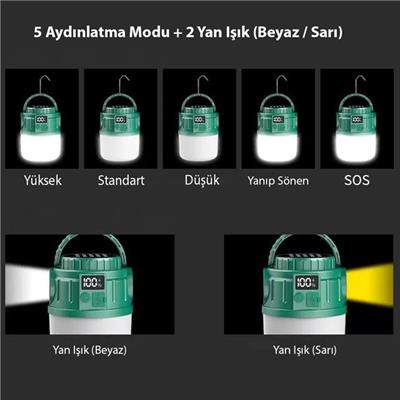 PowerMaster V65-3 24 Led 1200 MAH Solar Kamp Lambası