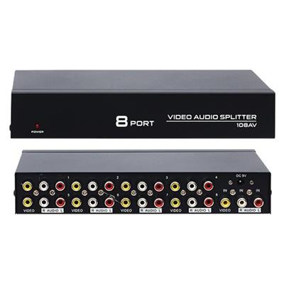 PowerMaster PM-4832 8 Port Video Stereo Audio Dağıtıcı Çoğaltıcı 1024X768-85HZ
