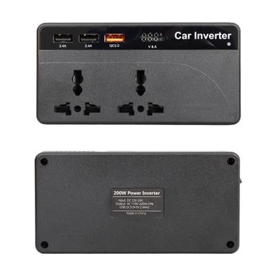 Powermaster CZ01/12v-24v 12-24 Volt 200 Watt 3 Usb Girişli Araç Power İnverter