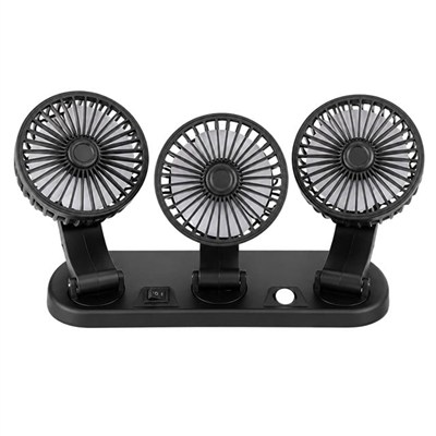 Powermaster FAN40 Araç İçi Vantilatör Fanı 12 Volt Çakmaklık Girişli 3 Başlıklı 360 Derece