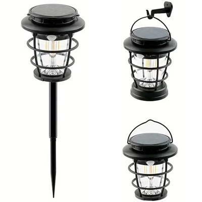 Powermaster HOP-8818 Sensörlü Taşınabilir Şarjlı + Solar Panelli 4 Çalışma Modlu Beyaz-Günışığı Işık Bahçe-Kamp Lambası