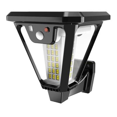 Powermaster HS-V83 Solar Panelli 3 Modlu Kumandalı Hareket Sensörlü 100 SMD Ledli Şarjlı Duvar ve Bahçe Lambası