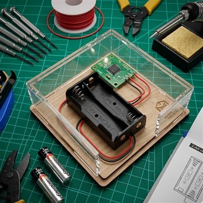 Powermaster IC-233A Plastik Siyah AA 2li Pil Yuvası