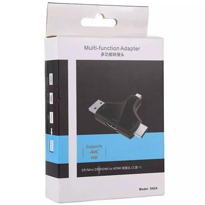 Powermaster Mini DP+DP+HDMI To HDMI 4K Çevirici