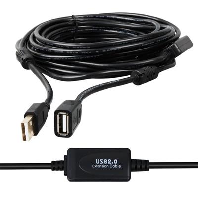 Powermaster PM-11955 10 Metre USB-A 2.0 Dişi Erkek Uzatma Kablosu Siyah