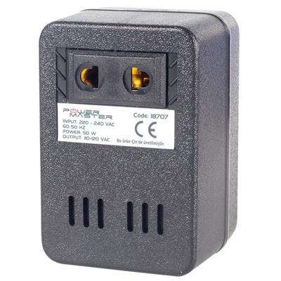 Powermaster PM-18707 220V-110V 50Va Ac/Ac Dönüştürücü Transformatör