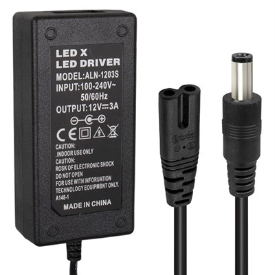 Powermaster PM-1980 12 Volt - 3 Amper - 36 Watt 5.5*2.5 Mm Uçlu Plastik Kasa Masaüstü Adaptör