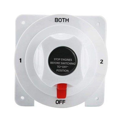 Powermaster PM-23102 Beyaz 175A 3P 12-24V 1+2 Çift Devreli 133 Mm Akü Şalteri (IC-275B)