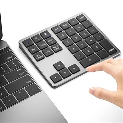 Powermaster PM-26595 Mini Gri Bluetooth 5.2 Kablosuz 35 Tuş Klavye Genişletme Sayı Bloğu