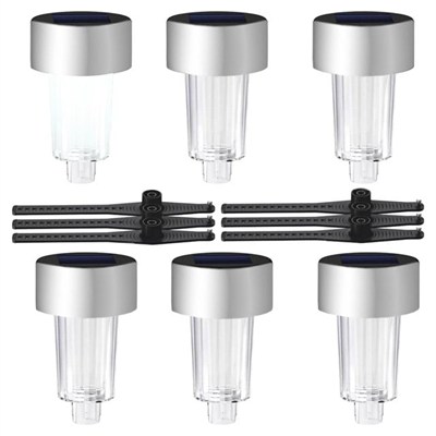 Powermaster PM-26961 Metal Gövdeli Dc 5V Beyaz Solar Balkon-Havuz-Bahçe Lambası (6lı Paket)