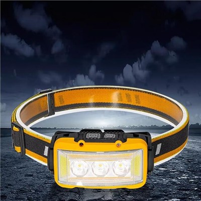 Powermaster S03 Sarı 10 Watt Sensörlü 11 Işık Modlu 24 Beyaz Smd + 6 Kırmızı Smd + 1 Power Ledli Kafa Lambası