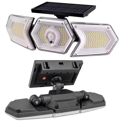 Powermaster Solar Güneş Enerjili Geniş Açılı Çift Kanatlı 254 SMD Ledli 3 Modlu Beyaz İndüksiyon Lambası W774A