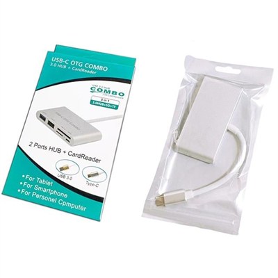 Powermaster USB Type-C Otg Combo Usb 3.0 Hub+Kart Okuyucu