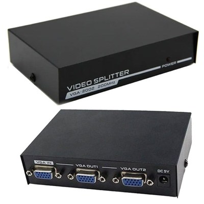 Powermaster VGA-2002 2 Port 200 Mhz 1920x1440 Vga Splıtter Dağıtıcı
