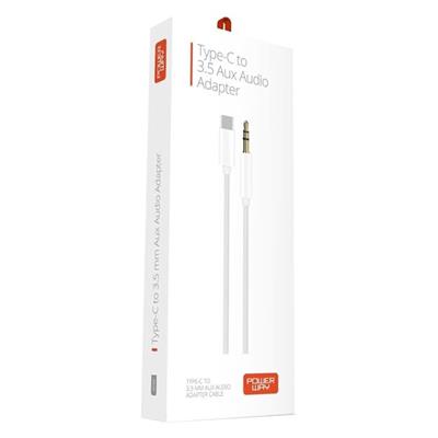Powerway AC06 TYPE-C TO 3.5mm AUX Kulaklık Jack Çevirici 1 Metre