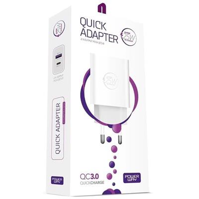 Powerway HW25 Usb 3.0 / Type-C 25W 3.0 A Hızlı Şarj Aleti Başlığı PD25W