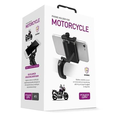 Powerway MT15 Motosiklet Bisiklet Scooter İçin Dayanıklı Gidon Uyumlu CNC Alüminyum Telefon Tutucu