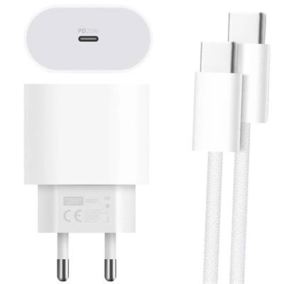 Powerway RXS27 20W Type-C Şarj Adaptörü - Kablo Seti (Apple 15 Pro-Pro Max Uyumlu)