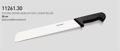 Şarküteri Kaşar Bıçağı 30 cm Hulusi Bıçak Üstüne Dökme Moblen Saplı 45mm X 300mm X 3mm 11261.30