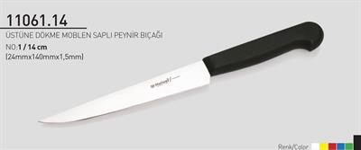 Şarküteri Peynir Bıçağı 14 cm No.1 Hulusi Bıçak Üstüne Dökme Moblen Saplı 24mm X 140mm X 1.5mm 11061.14