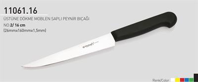 Şarküteri Peynir Bıçağı 16 cm No.2 Hulusi Bıçak Üstüne Dökme Moblen Saplı 26mm X 160mm X 1.5mm 11061.16