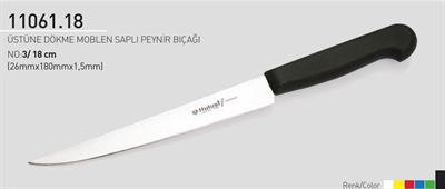 Şarküteri Peynir Bıçağı 18 cm No.3 Hulusi Bıçak Üstüne Dökme Moblen Saplı 26mm X 180mm X 1.5mm 11061.18