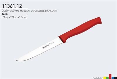 Sebze Bıçağı 12 cm Hulusi - Drita Bıçak Üstüne Dökme Moblen Saplı 20mm X 120mm X 1.5mm 11361.12 (SİYAH RENK)