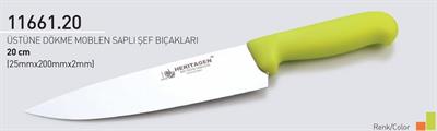 Şef Bıçağı 20 cm Heritagen Üstüne Dökme Moblen Saplı 25mm X 200mm X 2mm 11661.20