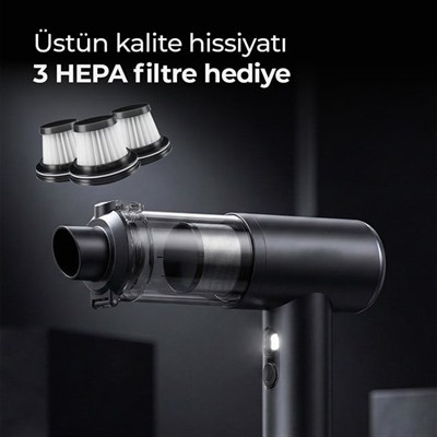 Snapron SNV-3001 100W 17000PA Şarjlı Mini Araç ve Ev Süpürgesi + EVA Taşıma Çantalı Çok Fonksiyonlu Set