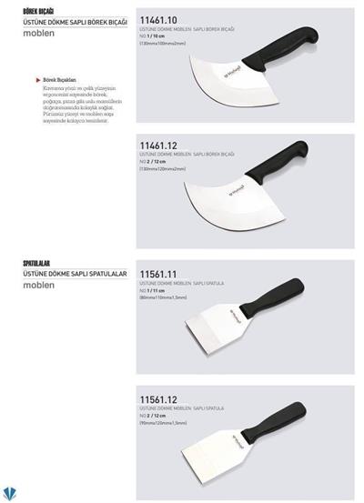 Spatula 12 cm No.2 Hulusi Bıçak Unlu Mamüller Üstüne Dökme Moblen Saplı 90mm X 120mm X 1.5mm 11561.12