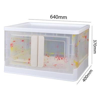 Sunup SN-25883 72L Katlanabilir Plastik Saklama Kutusu Renkli Kapaklı Tekerlekli 40x64x37cm