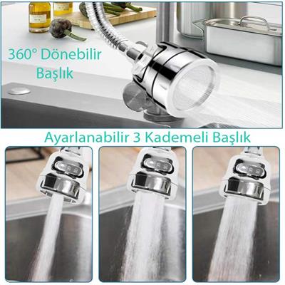Sunup SN-27117 3 Kademeli Tasarruflu Universal Mutfak Musluk Başlığı