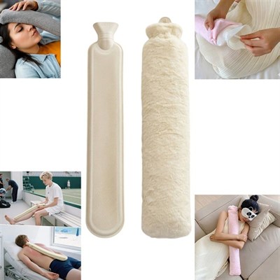 Sunup SN-29910 Peluş Kılıflı Yumuşak Dokulu Uzun 76 Cm 2500 Ml Kapasiteli Sıcak Su Torbası