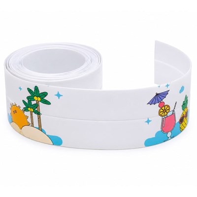 Sunup SN-38874 Çift Taraflı Yapışkanlı Dekoratif Resimli Banyo Su Geçirmez Sızdırmazlık Bandı