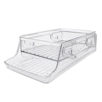 Sunup SN-38900 İki Katlı Yan Askılı Şeffaf Buzdolabı Raflığı 34x13.5x16.8 Cm